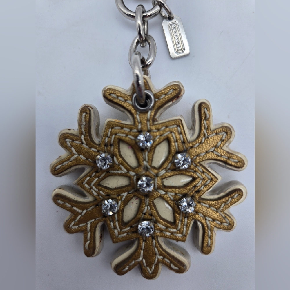 Coach Snowflake Purse Charm Keychain